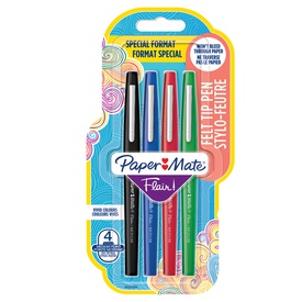 Pennarello Flair Nylon - colori assortiti Classic - Papermate - conf. 4pezzi