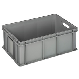 Cassa industriale Europa - 60 x 40 x 22 cm - 42 L - PP - grigio - MobilPlastic
