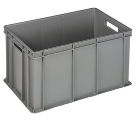 Cassa industriale Europa - 60 x 40 x 32 cm - 64 L - PP - grigio - MobilPlastic