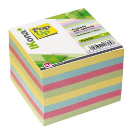 Foglietti Cubo - collato su un lato - pastello assortiti - 9,5 x 9,5 cm- 740 fogli - IKona+