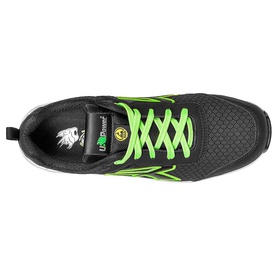 Calzatura di sicurezza Mitch Red Ego S3S ESD - numero 46 - nero/verde -U-Power