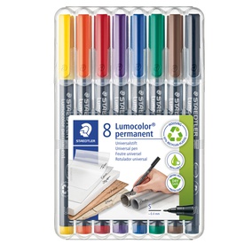 Pennarello Astucci Lumocolor Permanent 313 - punta 0,4mm - 8 colori - Staedtler