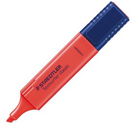 Evidenziatore Textsurfer Classic - punta a scalpello  -  tratto1,0-5,0mm - rosso - Staedtler