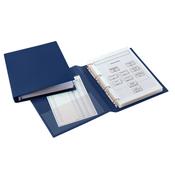Raccoglitore Sanremo 2000 - 4 anelli a D 25 mm - dorso 4 cm - 35x50 cm (libro) - blu - Sei Rota