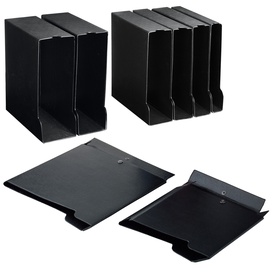 Custodia per raccoglitori 40 - 28,5x31,5 cm - dorso 6,5 cm - nero - Sei rota