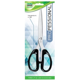 Forbici - 21 cm - impugnatura simmetrica - lama in acciaio inox - nero - Lebez