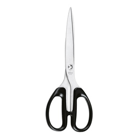 Forbici - 21 cm - impugnatura simmetrica - lama in acciaio inox - nero - Lebez
