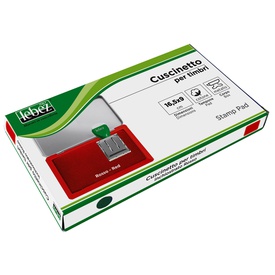 Cuscinetto per timbri - 16,5x9 cm - rosso - Lebez