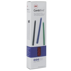 Dorsi spirale - plastica - 21 anelli ovali - 45 mm - nero - GBC - conf.50 pezzi