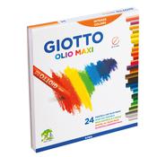 Pastelli a olio - lunghezza 70mm con Ø 11mm - colori assortiti - Giotto - astuccio 24 colori
