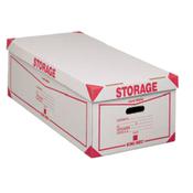 Scatola Storage - con coperchio - 38,5x26,4x75,5 cm - bianco e rosso - Esselte Dox