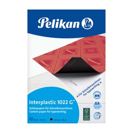 Carta carbone Interplastic 1022G - 21x31 cm - nero - Pelikan - conf. 10fogli