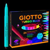 Pennarelli Turbo Maxi - punta ø5mm - colori assortiti - Giotto - astuccio 24 pezzi