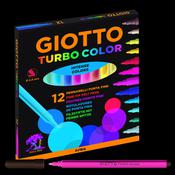 Pennarelli Turbo Color - punta ø2,8mm - colori assortiti - Giotto - astuccio 12 pezzi