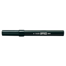 Pennarelli Office punta feltro - punta maxi - tratto 0,80-2,00mm - nero- Tratto - conf. 12 pezzi