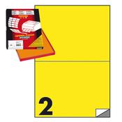 Etichetta adesiva C509 - permanente - 210x148 mm - 2 etichette per foglio - giallo - Markin - scatola 100 fogli A4
