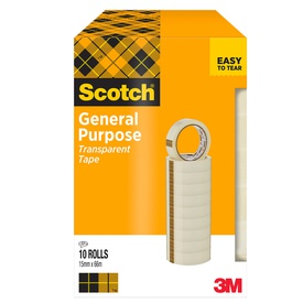 Nastro adesivo 508 - 1,5 cm x 66 m - trasparente - Scotch -  torre 10 rotoli
