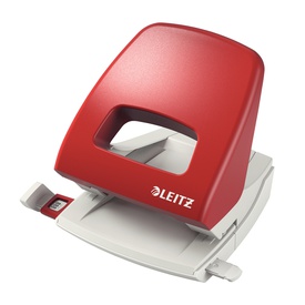 Perforatore Metal Rim 5005 - passo 8 cm - max 25 fogli - 2 fori - rosso- Leitz