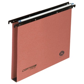 Cartella sospesa Cartesio - cassetto - interasse 38 cm - fondo U - 36 x25 cm - arancio - Bertesi