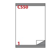 Etichetta adesiva C550 - permanente - 210x280 mm - 1 etichetta per foglio - bianco - Markin - scatola 100 fogli A4