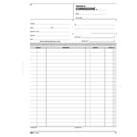 Blocco copia commissioni - 50 fogli 2 copie autoricalcanti - 29,7 x 21cm - Edipro