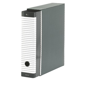 Registratore Delso Line G15 - dorso 8 cm - protocollo 23x33 cm - grigio- Esselte