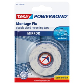 Nastro biadesivo Tesa Powerbond - per specchi - 1,9 cm x 1,5 m - bianco- Tesa - blister 1 pezzo