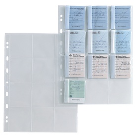 Buste porta matrici assegni Atla MA - foratura universale - 12 tasche -trasparente - Sei Rota - conf. 10 pezzi