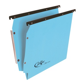 Cartella sospesa Joker - armadio - interasse 33 cm - fondo V - 33 x 28 cm - blu - Bertesi