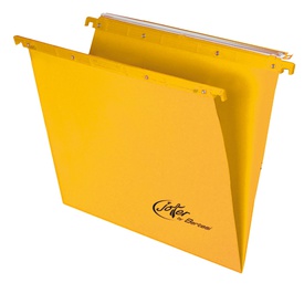 Cartella sospesa Joker - cassetto - interasse 39 cm - fondo V - 37 x 25cm - giallo - Bertesi