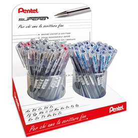 Penna sfera SuperB - colori assortiti (blu/rosso/nero - Pentel - expo 96 pezzi