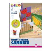 Cartoncino ondulato Cannetè 2206 - 50x70cm - giallo - CWR - Conf.10 pezzi