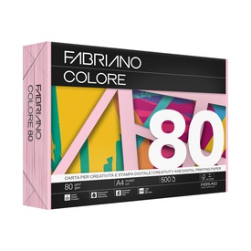 FabrianoColore - A4 - 80 gr - colori tenui rosa - Fabriano - conf. 500 fogli
