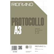 Fogli protocollo -  A4 - 1 rigo con margine - 200 fogli - 60 gr - Fabriano