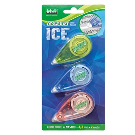 Correttore a nastro Mini roller  - 4,2mm x 7mt - versione Ice - Lebez -conf. 3 pezzi