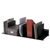Portariviste - 10 separatori mobili - nero - 80,2x27,5x21 cm - nero - Paperflow