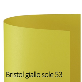 Cartoncino Bristol Color - 70x100cm - 200gr - giallo sole 53 - Favini -blister 10 fogli