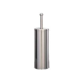 Portascopino Basic Metal - da terra - diametro 9,8 cm - altezza 38 cm -acciaio inox - Medial International
