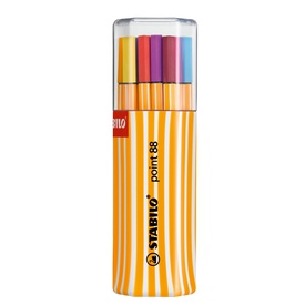 Fineliner Point 88 - tratto 0,4 mm - colori assortiti - Stabilo - conf.Twin-Pack 20 pezzi