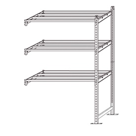 Scaffale Rang'Eco 300 - modulo aggiunta - 3 ripiani - portata ripiano 300 kg - 100 x 60 x 200 cm - acciaio - grigio/blu - Paperflow