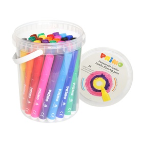 Pennarelli Jumbo - punta ø7,6mm - colori assortiti - Primo - secchiello36 pezzi