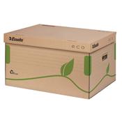 Scatola container EcoBox - 34x43,9x25,9 cm - apertura superiore - avana - Esselte