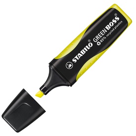 Evidenziatore Green Boss - punta a scalpello - tratto 2 - 5 mm - giallo24 - 83% plastica riciclata - Stabilo