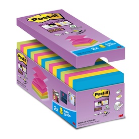 Blocchetto Post-it Super Sticky Z Notes - R-330-SS-VP16 - per dispenser- 76 x 76 mm - 90 fogli - Post-it - conf. 16 blocchi