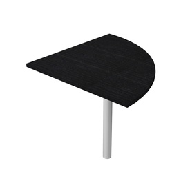 Raccordo angolare 90° per scrivanie Easy - 80 x 80 cm - nero venato/grigio alluminio