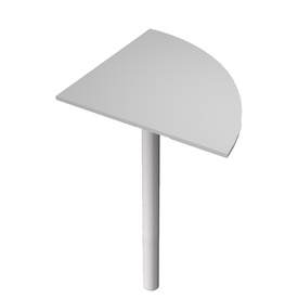 Raccordo angolare 90° per scrivanie Easy - 80 x 80 cm - grigio/grigio alluminio