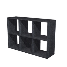 Libreria casellario Rainbow - 6 caselle - 104,1 x 29,2 x 69,8 cm - nerovenato