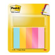 Segnapagina Post it® in carta - 12,7x44 mm - 5 colori assortiti - Post it® - conf. 250 pezzi