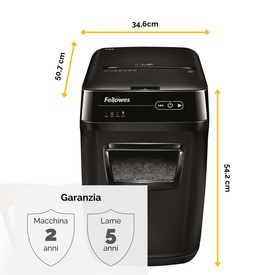 Distruggidocumenti AutoMax 150C - a frammenti - 32L - Fellowes