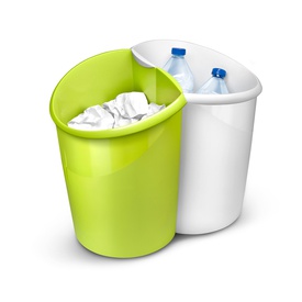 Cestino gettacarte Ellypse Xtra Strong - altezza 38 cm - 15 L - bianco artico - CEP